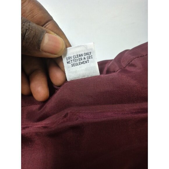 Talbots Women's Size 10  2-Piece Set Burgundy Lacey Blouse And Wool Skirt Set - Picture 8 of 16